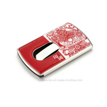 Beautiful Metal Business Card Holder with Enamel Logo